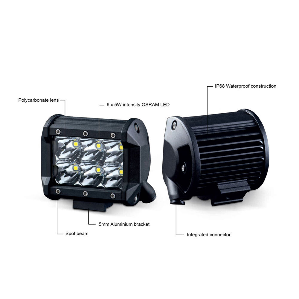 Ridge Ryder 100mm LED Driving Lights 25W with harness Supercheap Auto