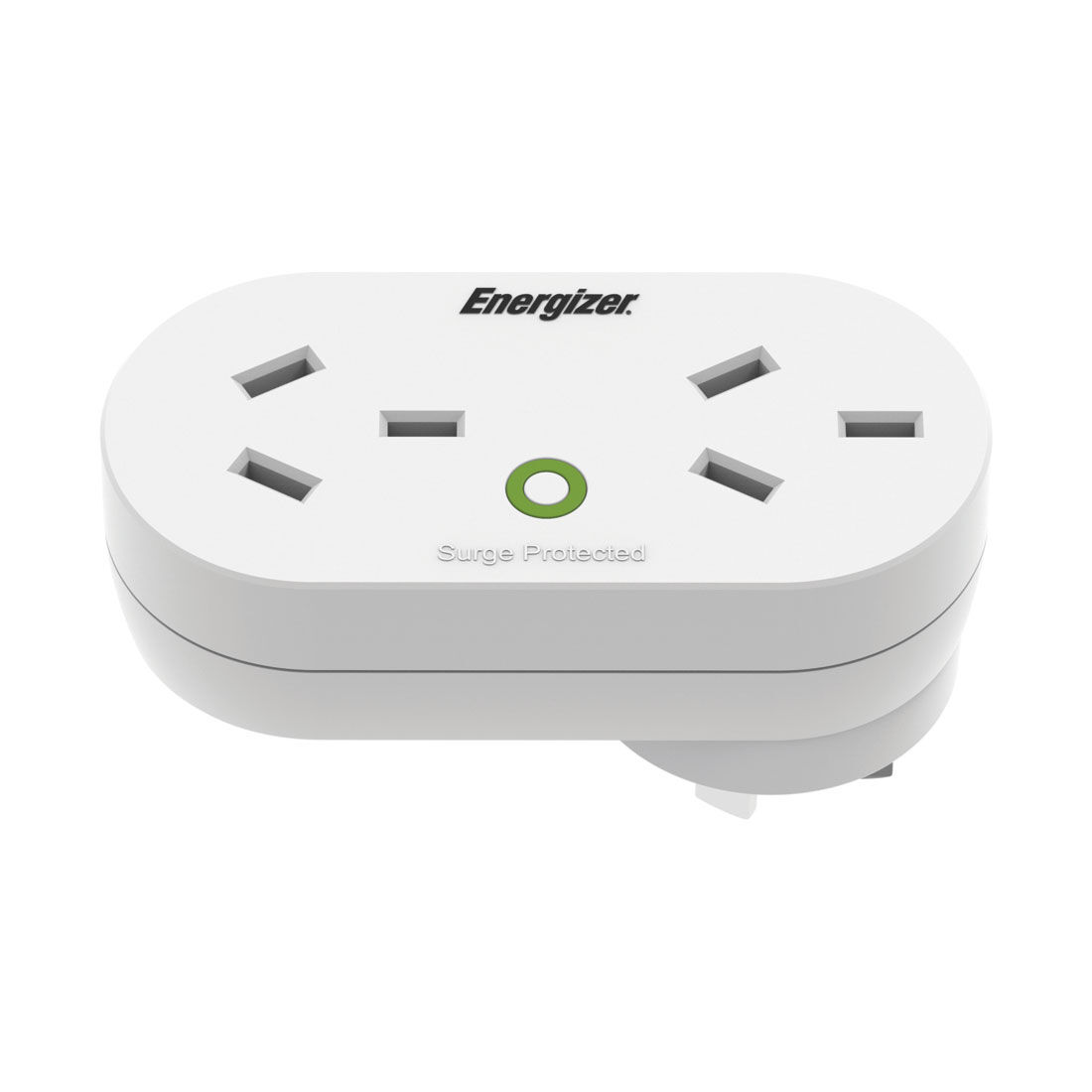 Energizer Double Adaptor Surge Protected, , scanz_hi-res