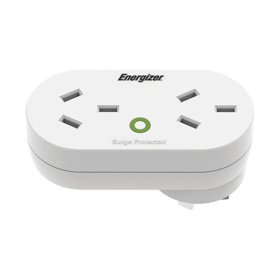 Energizer Double Adaptor Surge Protected, , scanz_hi-res