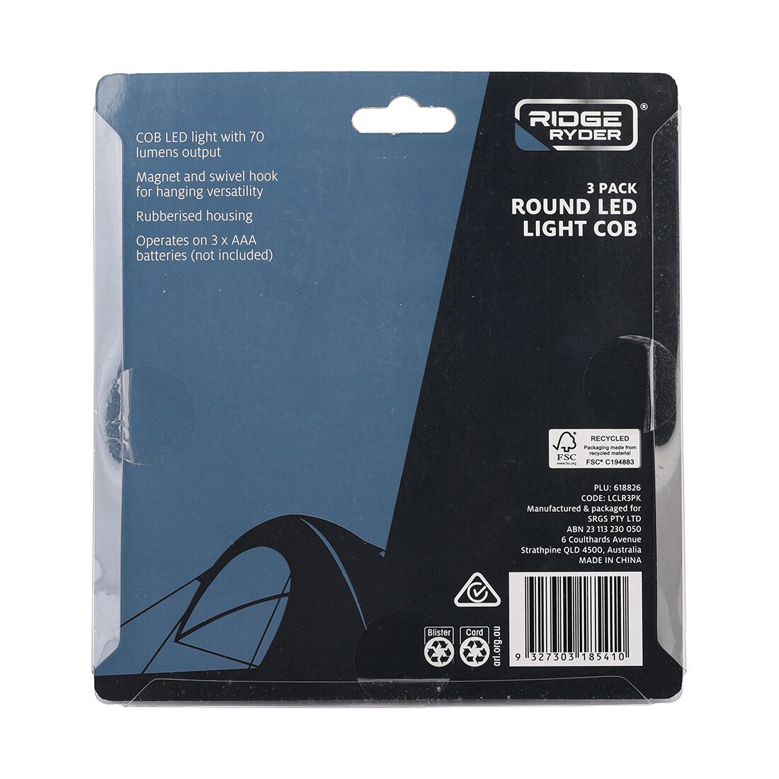 Ridge Ryder Cob Light LED Round 3pk, , scanz_hi-res