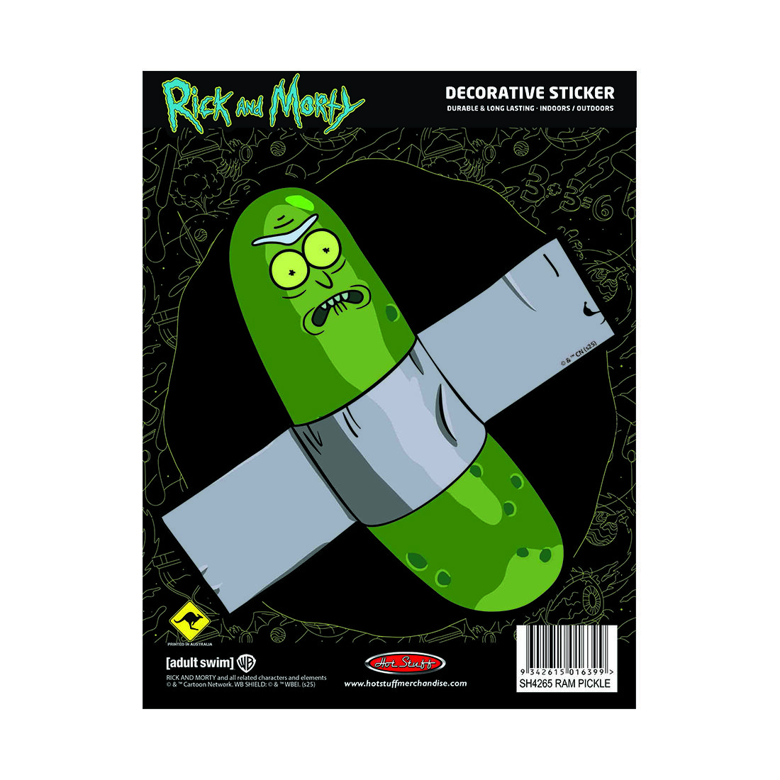 Sticker Rick and Morty Pickle, , scanz_hi-res