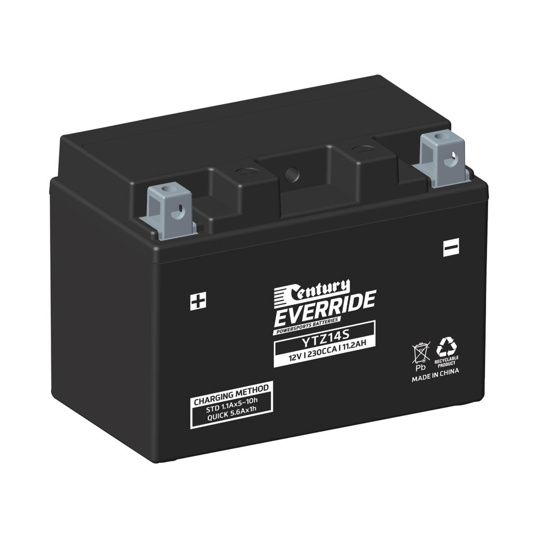 Century EverRide Powersports Battery YTZ14S, , scanz_hi-res