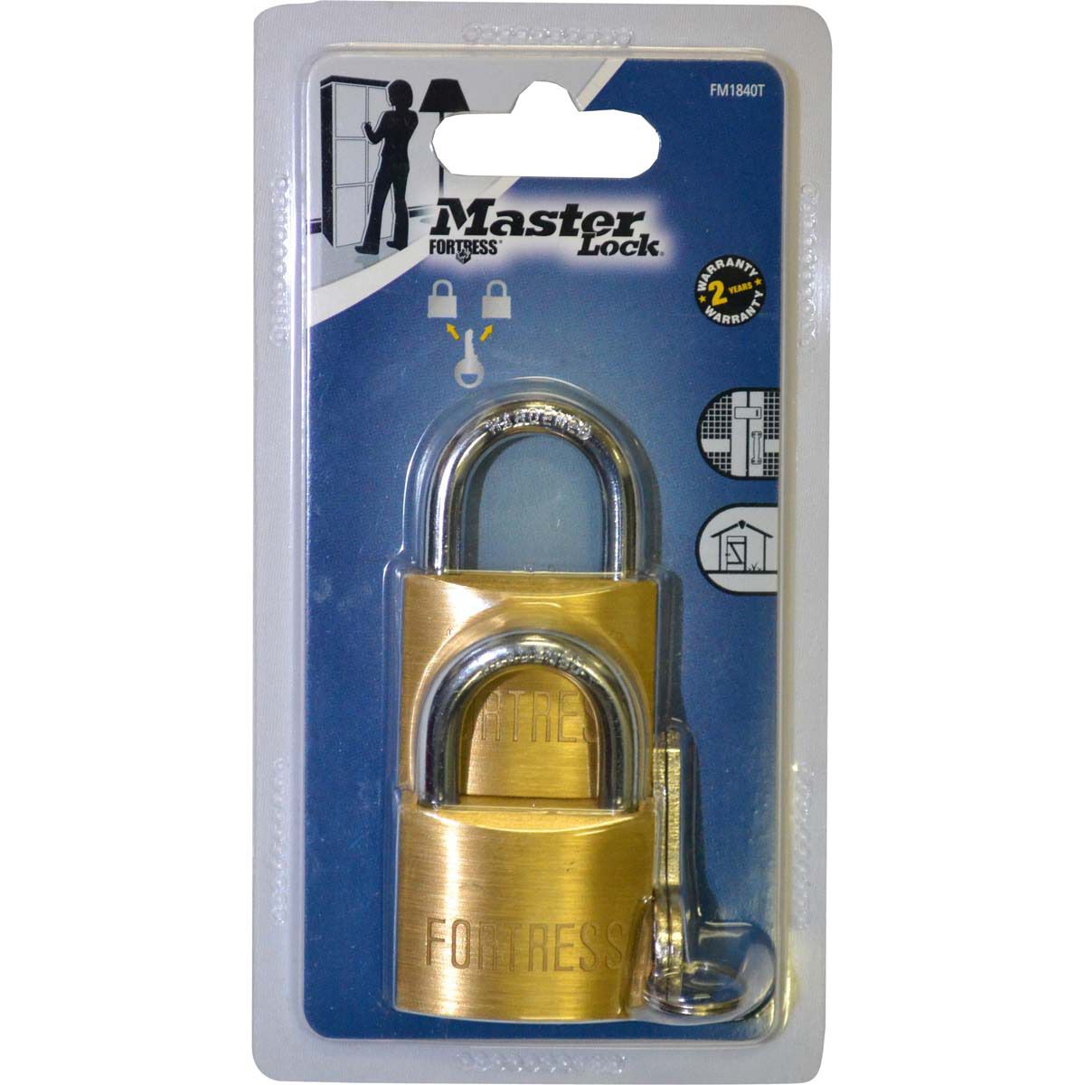 Master Lock Fortress Padlock - 40mm, 2 Pack, , scanz_hi-res