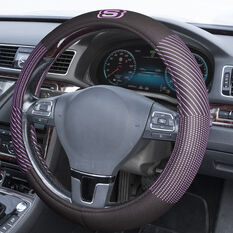 Skechers Skech-Knit Steering Wheel Cover Black/Purple 380mm, , scanz_hi-res
