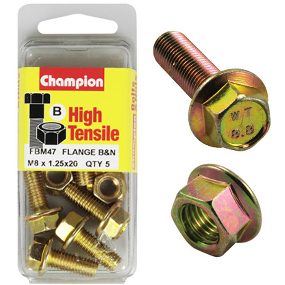 Champion Flange Bolts FBM47 M8x20, , scanz_hi-res