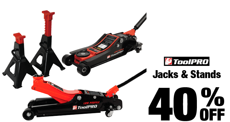 40% off ToolPRO Jacks & Stands