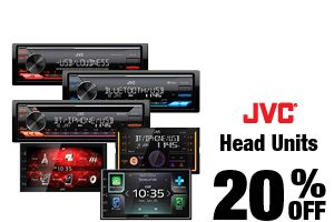 20% off JVC & Kenwood Head Units