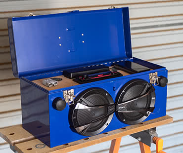 homemade boombox with subwoofer