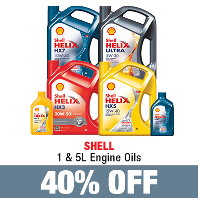40% off Shell 1L & 5L Engine Oils